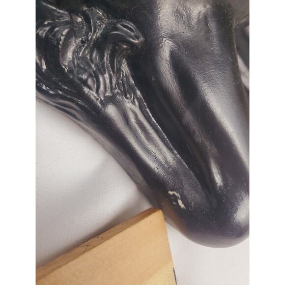 Black Unicorn Statue Vintage 1981 Universal Statuary Gold Horn 14” 80s Figurine - Picture 6 of 10